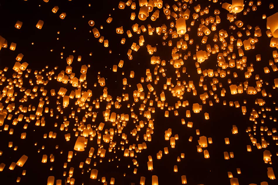 The Yi Ping Lantern Festival, Chiang Mai Thailand
