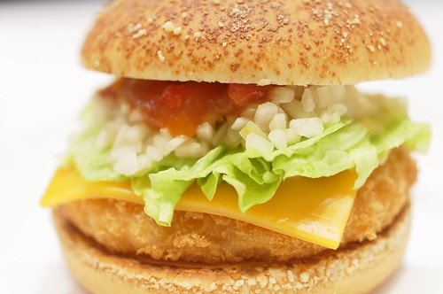 「えびサルサ」shrimp salsa burger