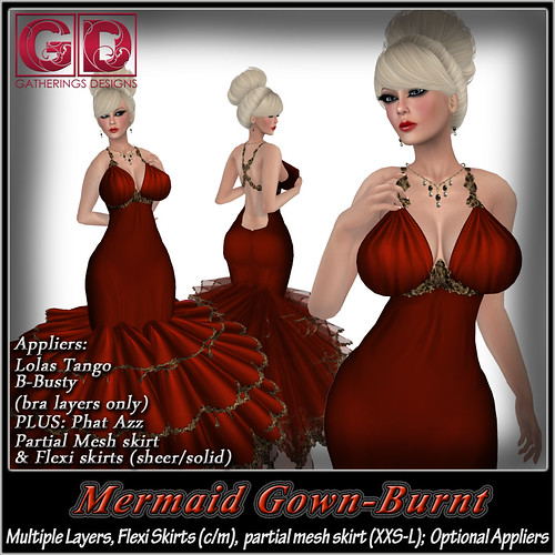 GD Mermaid Gown Burnt by Stacia Zabaleta