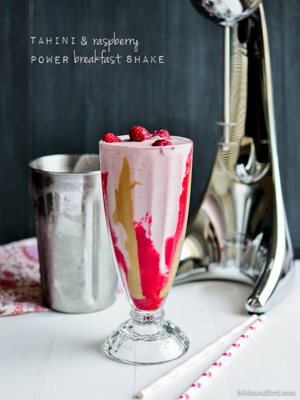 Tahini & Raspberry Power Breakfast Shake