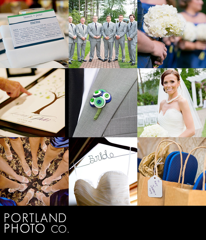 green and blue wedding, andover country club