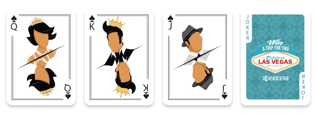 Deck of illustrated playing cards
