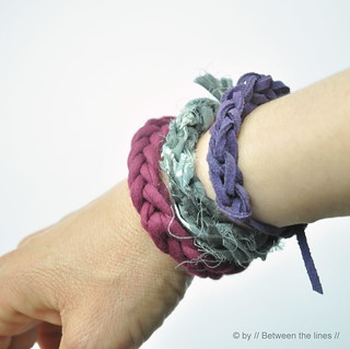 Knitted summer bracelets