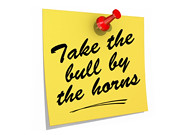 Take the Bull by the Horns White Background