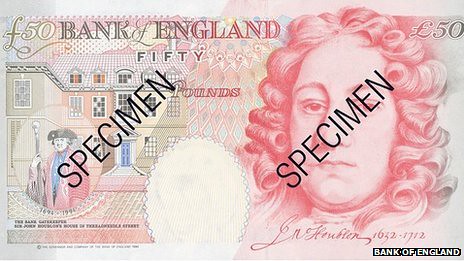 Sir John Houblon £50 banknote