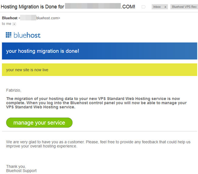 hosting migration