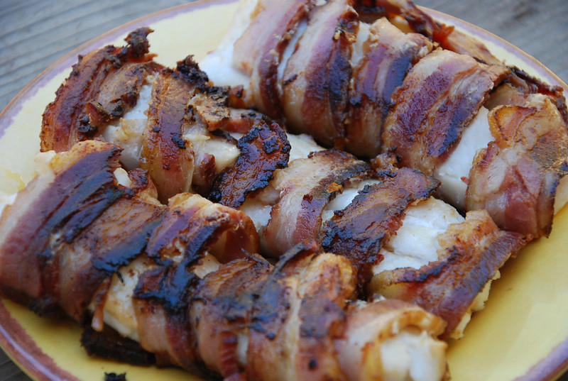 bacon-wrapped fish