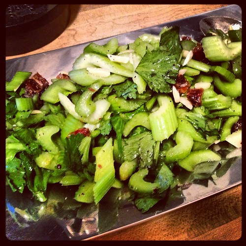 celery salad with dates and almonds Lisa