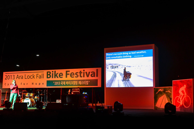 Amaya Presenting at the Ara Lock Bike Festival in Seoul, Korea