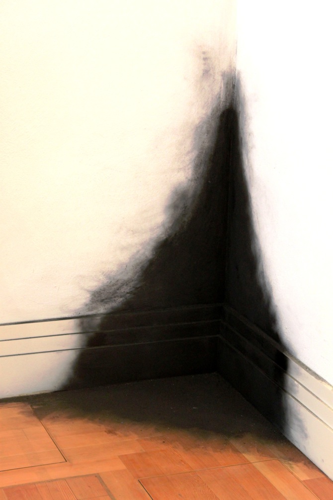 Dirty Corner, 2010, Charcoal and pigment
