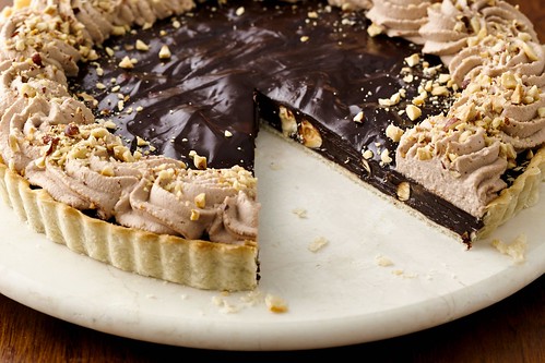 Hazelnut chocolate tart