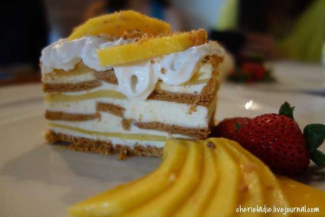 mango float cake, dessert