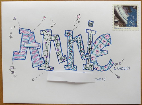 Fancy Mail art to Annie