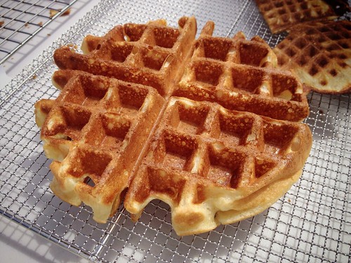 Malted Waffle batter with pearl sugar