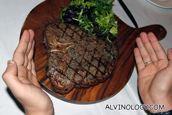 Stockyard Angus Porterhouse Steak (S$135) - 800gm porterhouse, grilled the way you like, enough for 2 to 3 pax