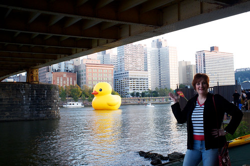 Mel C. and the Duck.