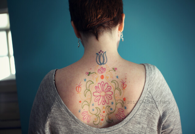 Polka & Bloom tattoo!!