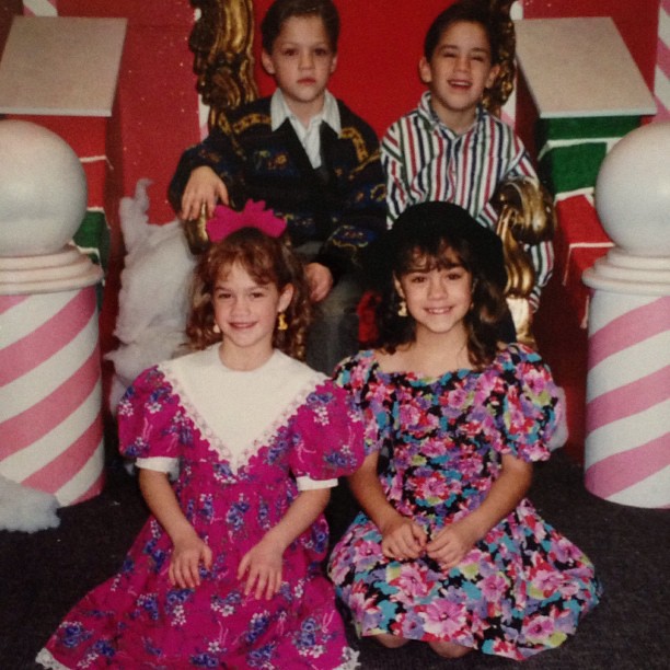 One of my favorite outfits from my childhood. #tbt #siblings #throwbackthursday #family #90s #1990s #floral