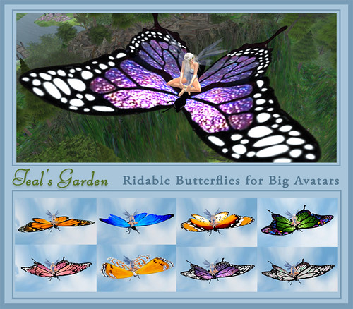 Flyable Butterflies for Big Avatars by Teal Freenote