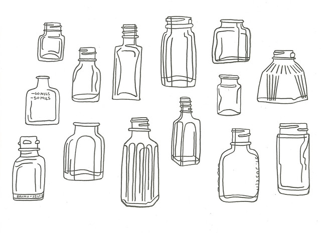 bottle drawing, looser