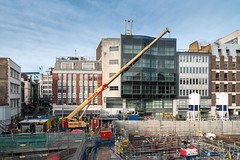 Crossrail building site Bond Street London
