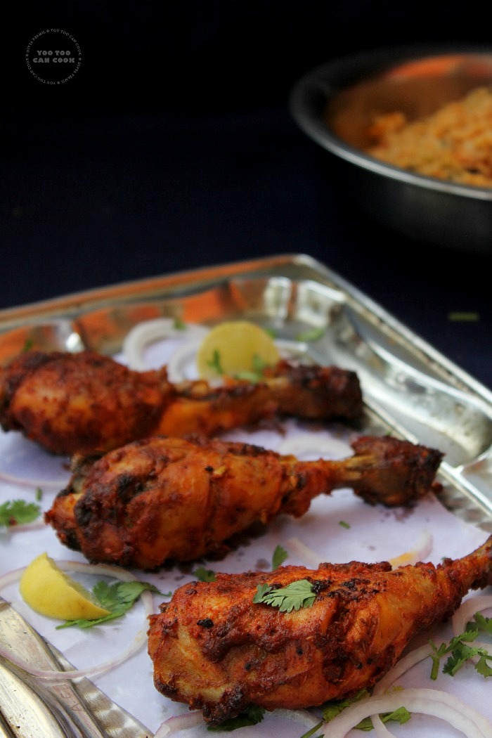 Spicy Baked Chicken Drumsticks  Baked Chicken Legs  Indian Style  