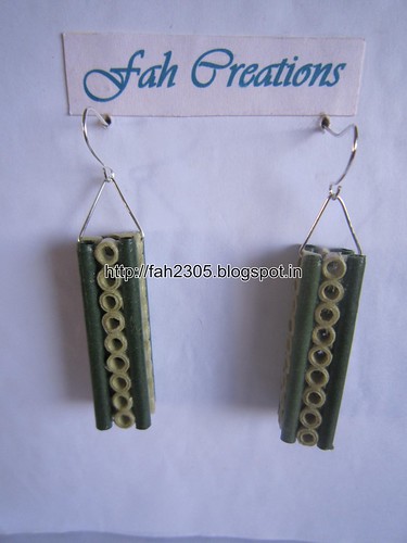 Handmade Jewelry - Paper Quilling Bar Earrings (13) by fah2305