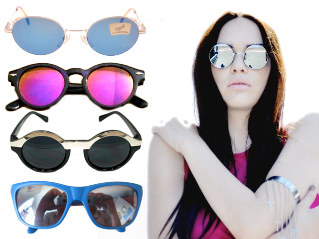 5 refelective lens eco-friendly vintage sunglasses