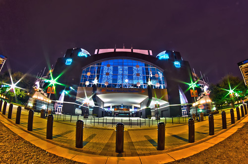 1st january, 2014, charlotte, nc, usa - night view of carolina panthers stadium by DigiDreamGrafix.com