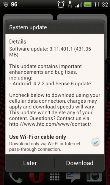 Android 4.2  HTC One SV