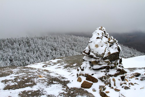 Snowy cairn