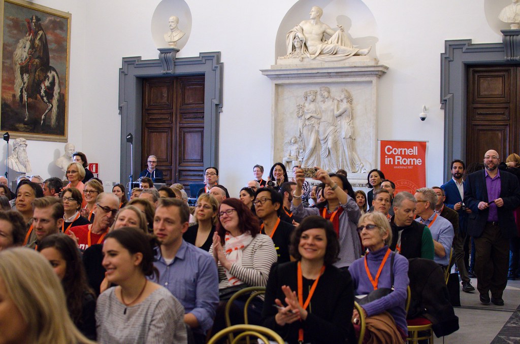 Guests gather at the Palazzo Santacroce for the anniversary welcoming event. 

photo / Maddy Eggers (B.Arch. '19)
