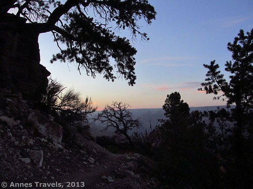After sunset on the Grandview Trail, Grand Canyon National Park, Arizona
