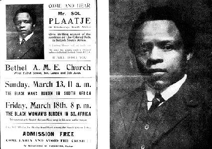 Sol Plaatje, (1876-1932) was a co-founder of the South African Native National Congress later known as the African National Congress. He was the first general secretary in 1912. by Pan-African News Wire File Photos