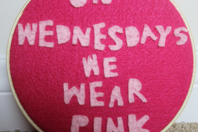 Embroidered 'Mean Girls' Hoop