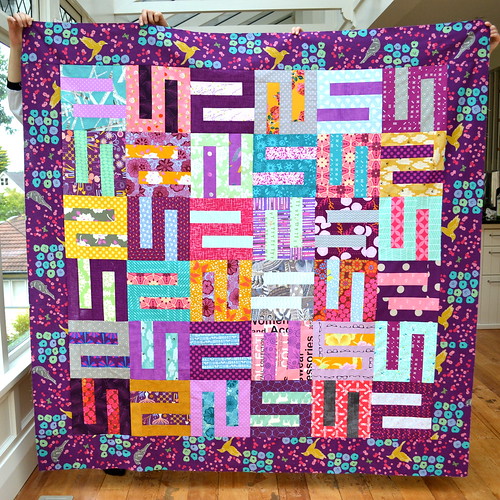 Purple S-block quilt