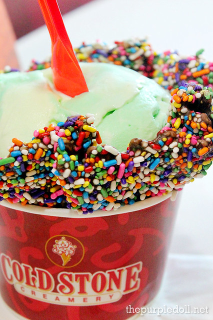 Pistachio and Mint in Rainbow Sprinkle Waffle Bowl