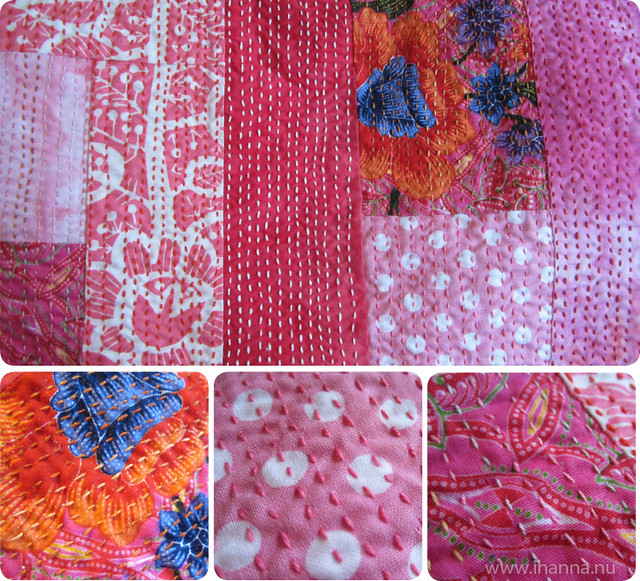 Kantha stithes in detail