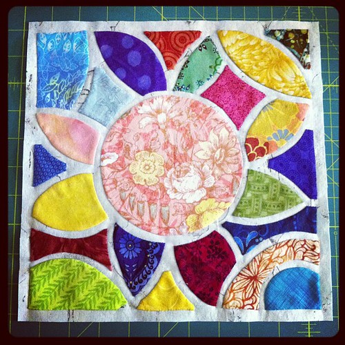 Tile quilt block C done.  2 more to go! #tilequiltrevival