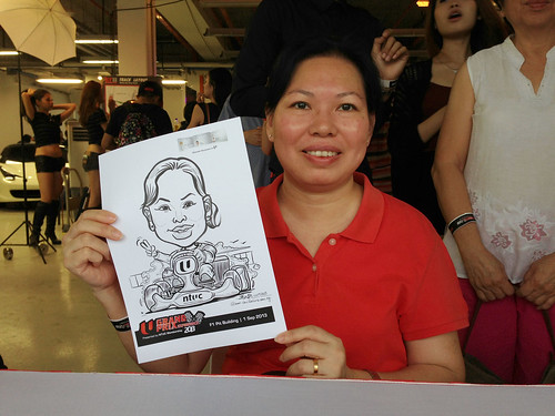 caricature live sketching for NTUC U Grand Prix Experience 2013 - 18