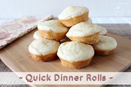 Quick Dinner Rolls stacked up on cutting board.