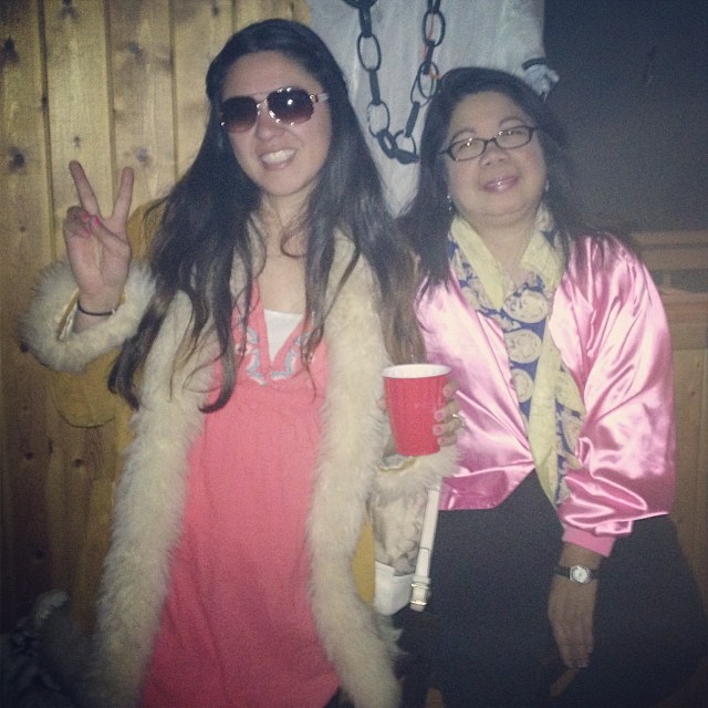 A hippie and a pink lady.