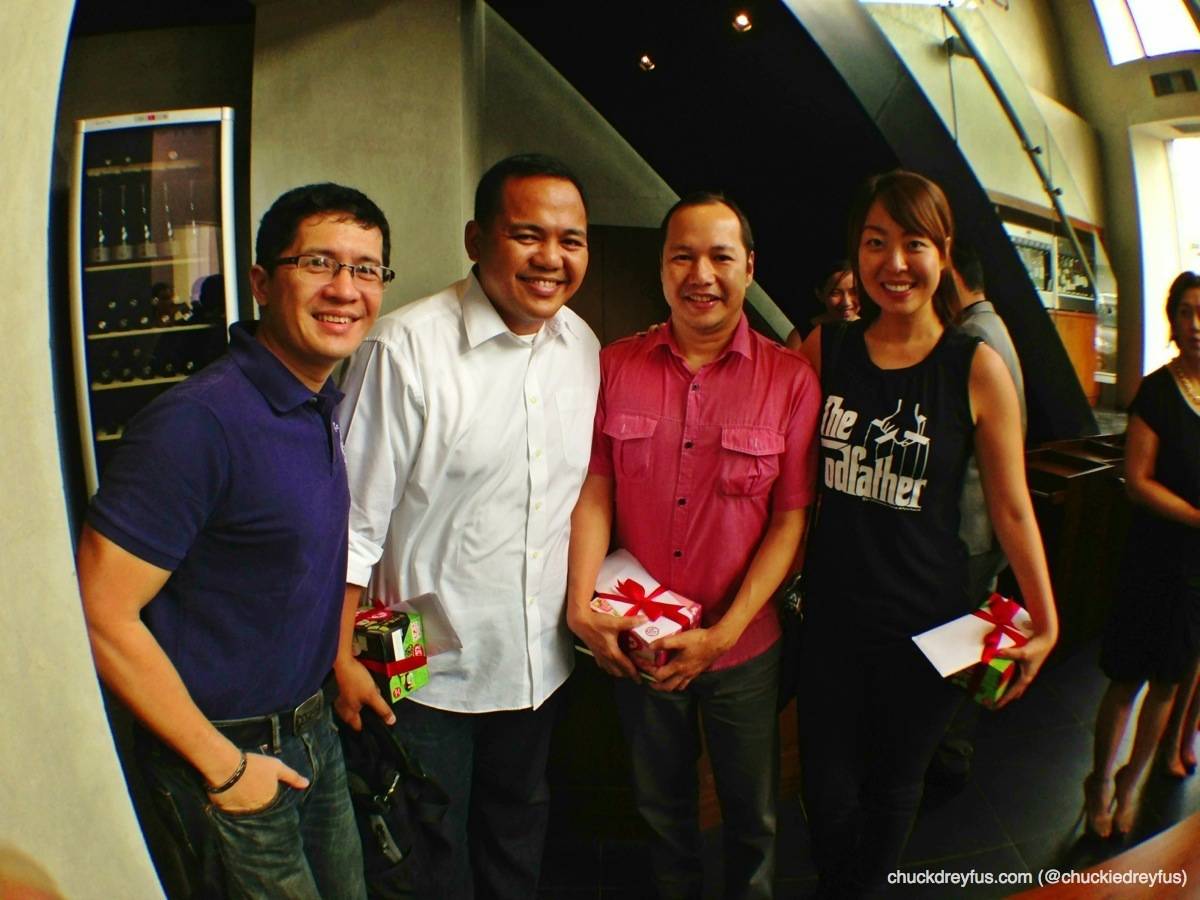 (L-R) Me, Anton Diaz (ourawesomeplanet.com), Pierre Calasanz (Associate Editor of Town & Country) and Sam Oh (Radio & TV personality)