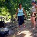 Osikovo resident and Lisa, water bath canning. Osikovo