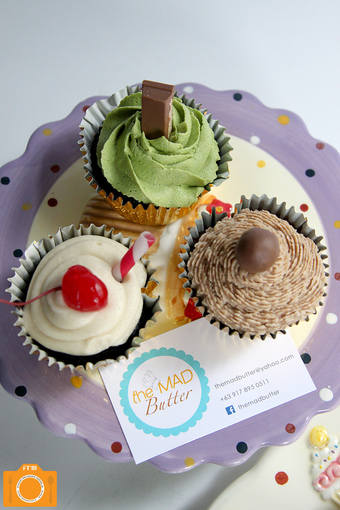 The Mad Butter cupcakes on cake stand