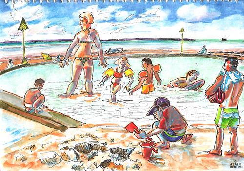 A la plage - On the beach by alain bertin