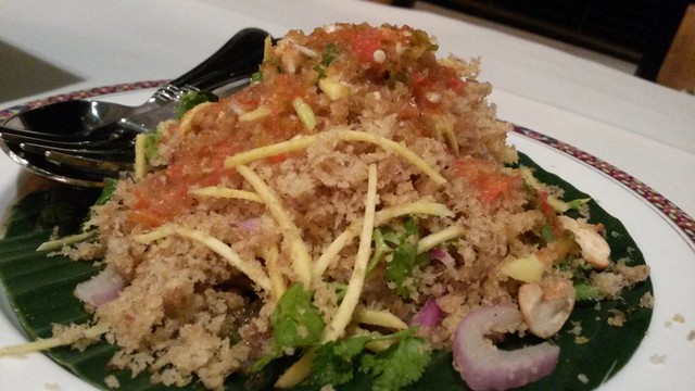 Crispy catfish salad