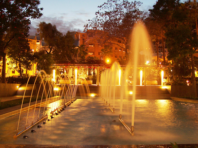 Fountain at Night, Parque Garcia Sanabria, Santa Cruz, Tenerife