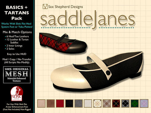 Saddle Janes Flats (Basics + Tartans Pack)