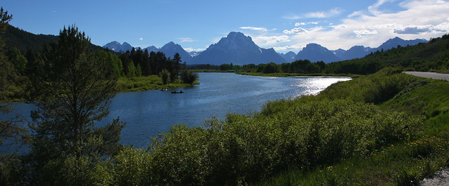 Tetons from Oxbow Bend on the Snake River